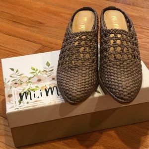 Miim Paris Hand-braided Woven Mules Size 7